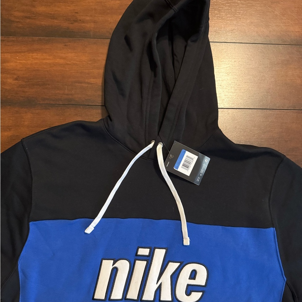 NWT Nike Men's Sportswear Black, Blue, and White Hoodie - Picture 6 of 8